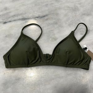 Jcrew Olive Green bikini top sz small
